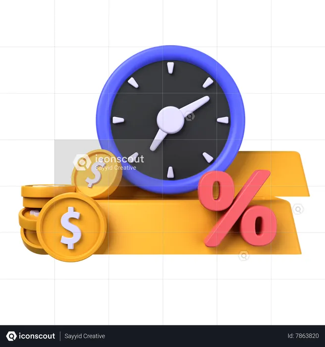 Corto plazo  3D Icon