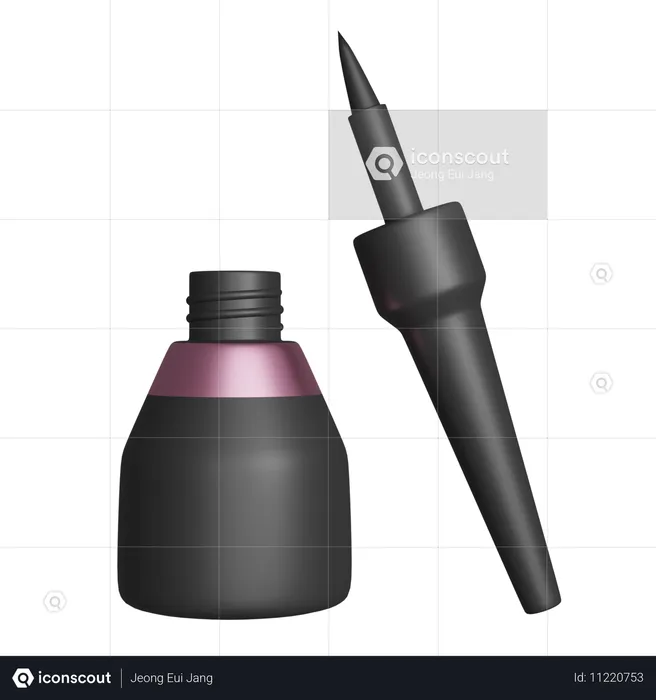 Cosmetic Liquid Eyeliner  3D Icon