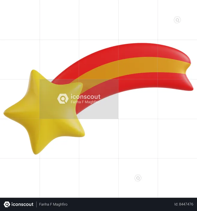 Cosmic Streak Shooting Star  3D Icon