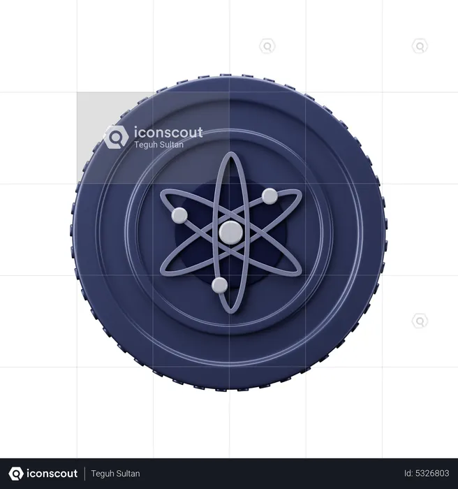 Cosmos Coin ATOM  3D Icon