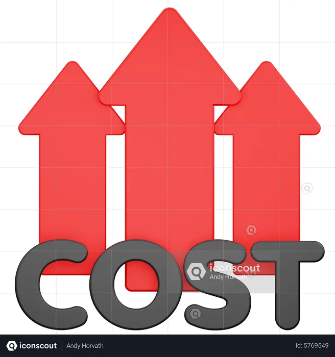 Cost Increase  3D Icon