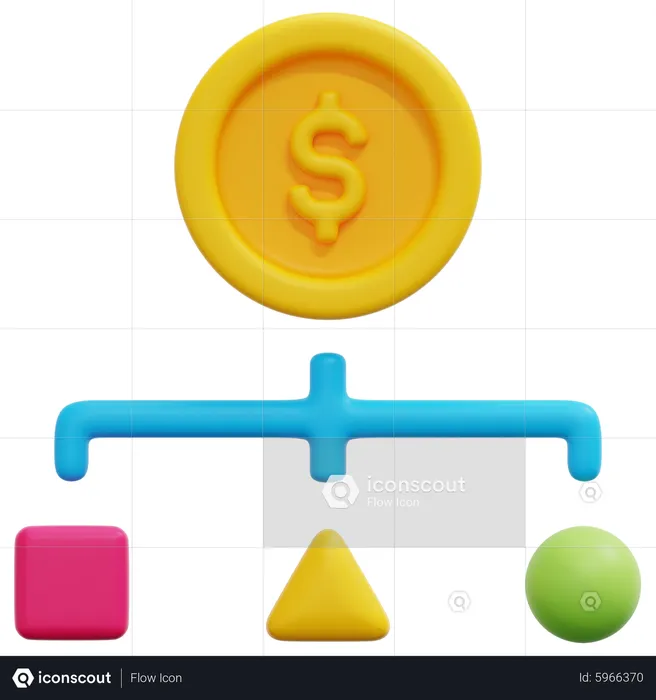 Cost Structure  3D Icon