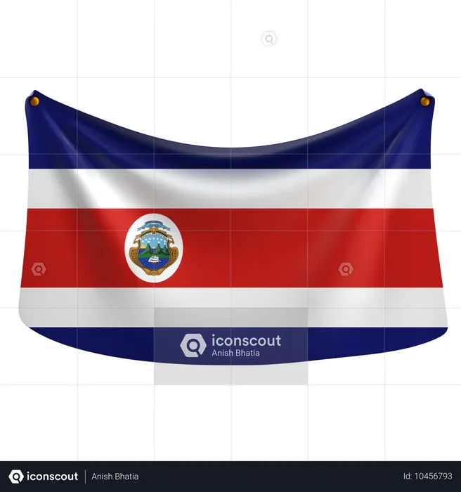 Costa Rica Flag 3D Icon