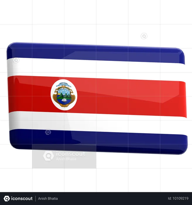 Costa rica Flag 3D Icon