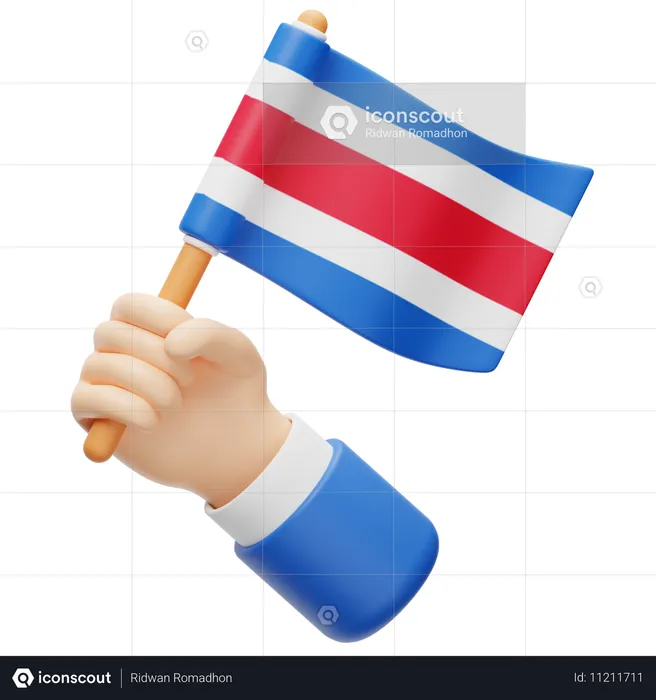 Bandeira da costa rica Flag 3D Icon