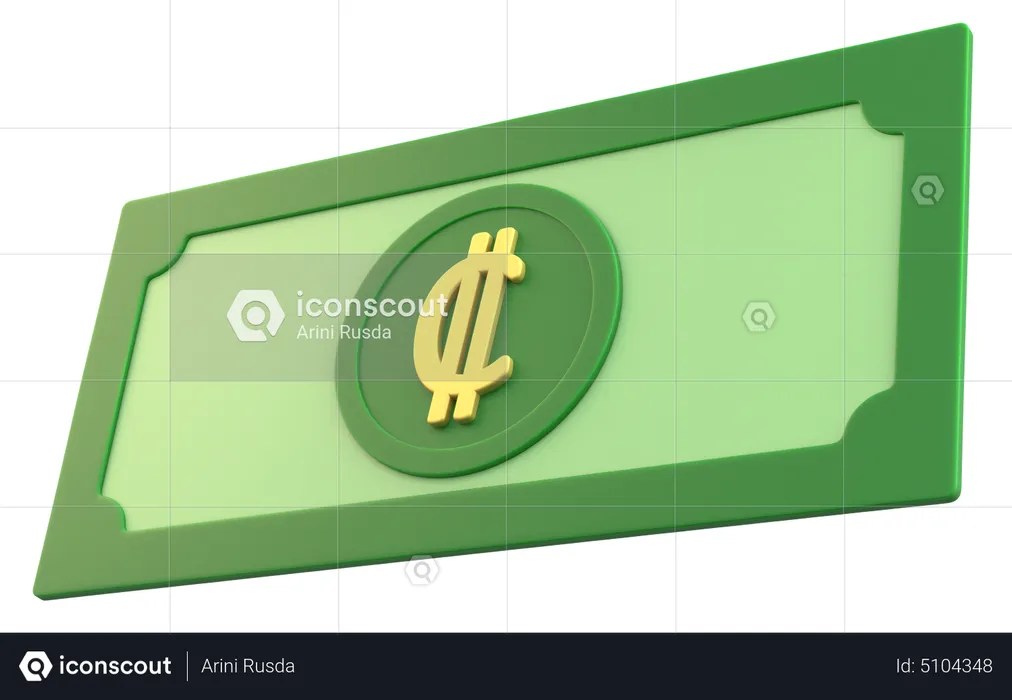 Costa Rica Colon Money  3D Icon