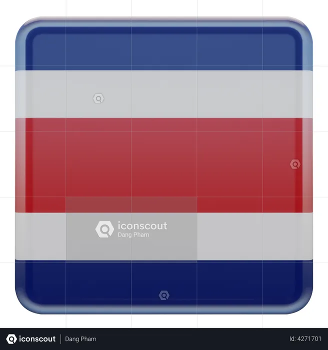 Costa Rica Flag Flag 3D Illustration