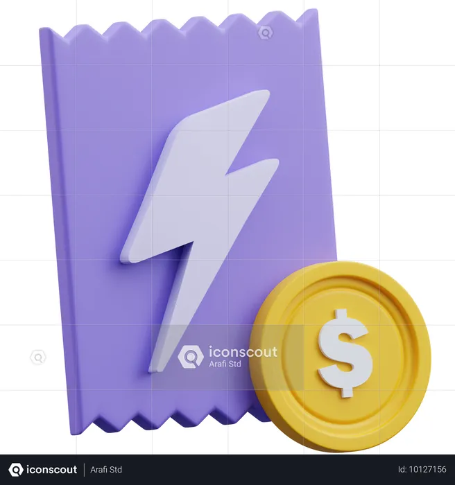 Costo de electricidad  3D Icon