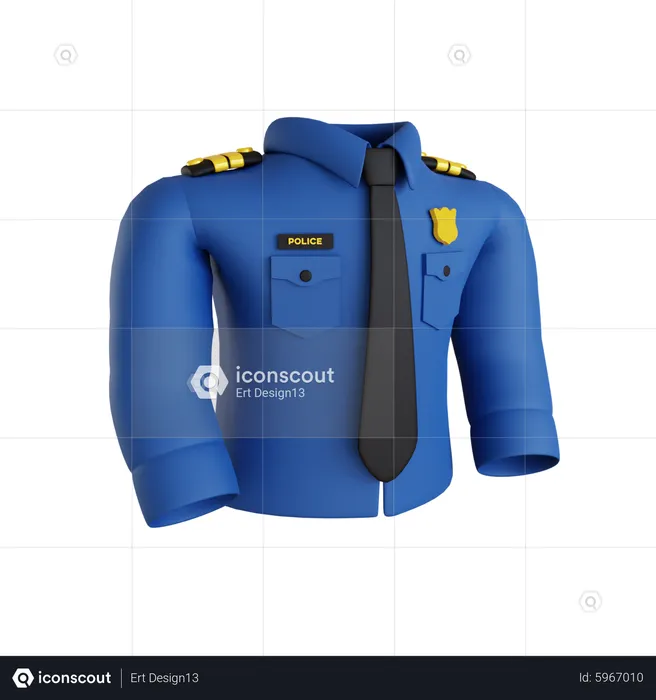 Costume de police  3D Icon