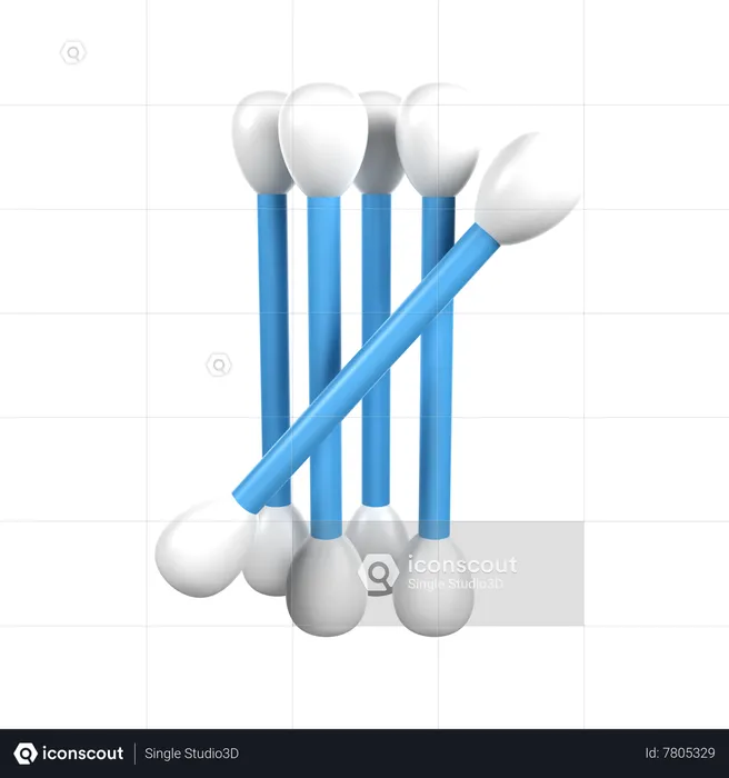 Cotton Buds  3D Icon