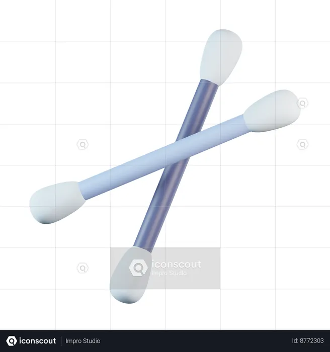 Cotton Buds  3D Icon