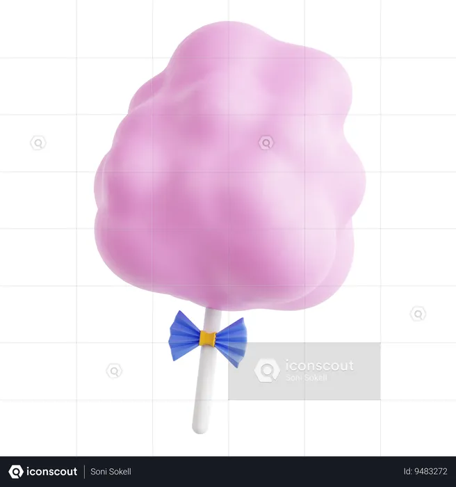 Cotton Candy  3D Icon