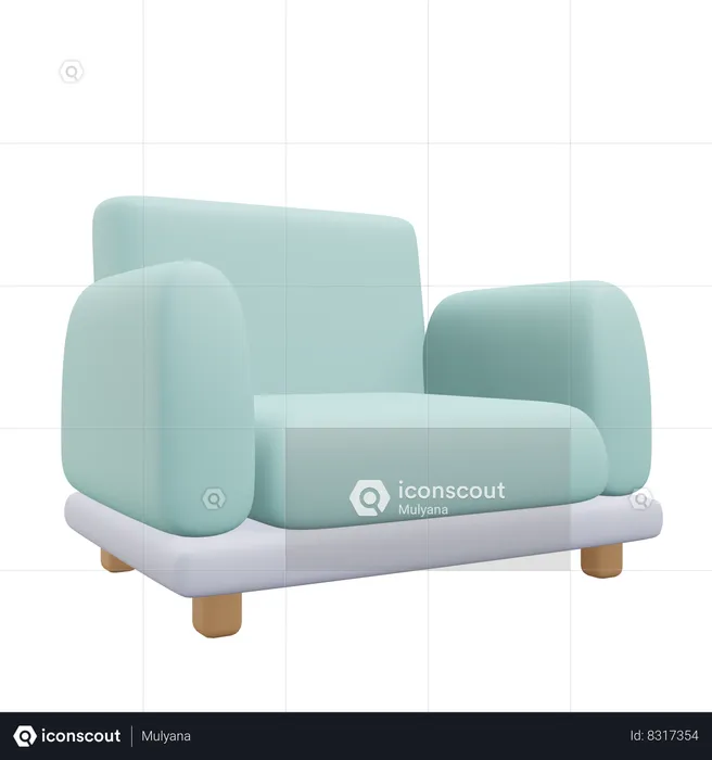 Couch  3D Icon