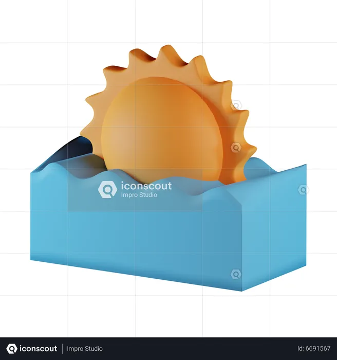 Coucher de soleil  3D Icon