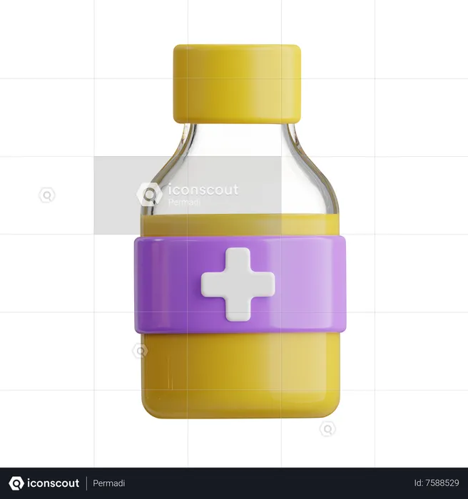 Cough Syrup  3D Icon