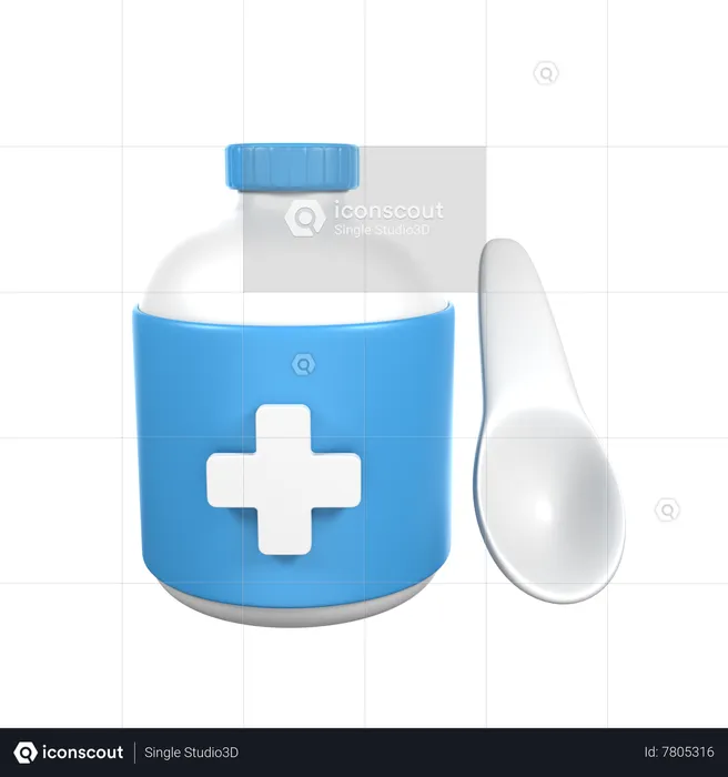 Cough Syrup  3D Icon