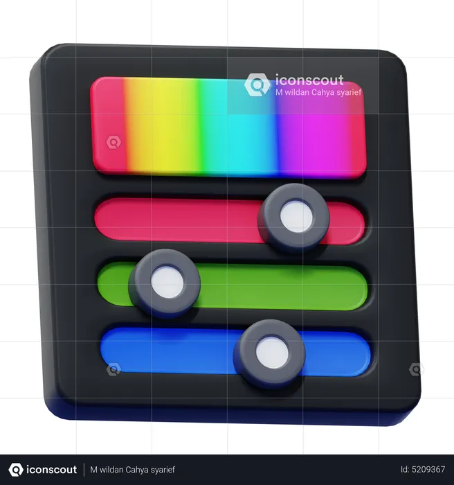 Curseur de couleur  3D Icon
