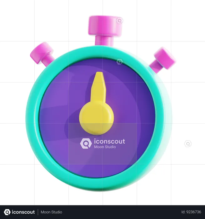 Countdown Stopwatch  3D Icon