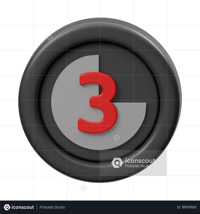 Countdown time  3D Icon
