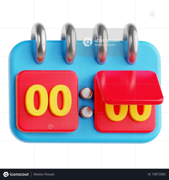 Countdown-Uhr  3D Icon