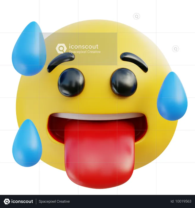 Emoji de coup de chaleur Emoji 3D Icon