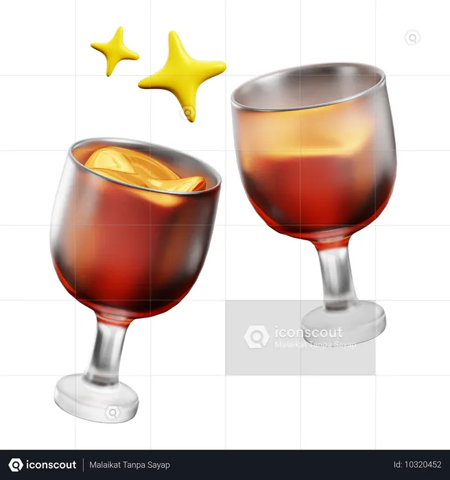 Verre à champagne  3D Icon