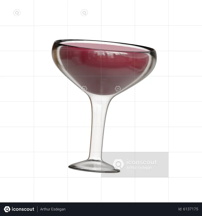 Coupe Glass  3D Icon