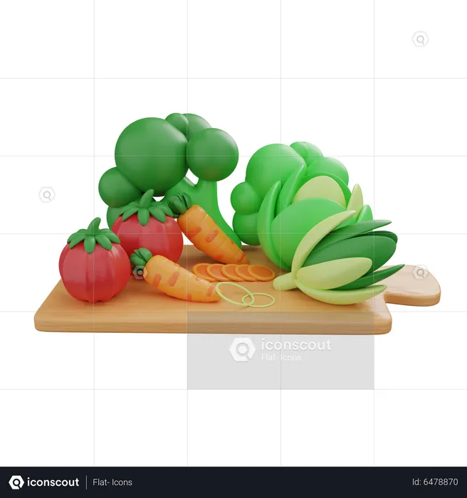 Coupe de légumes  3D Icon