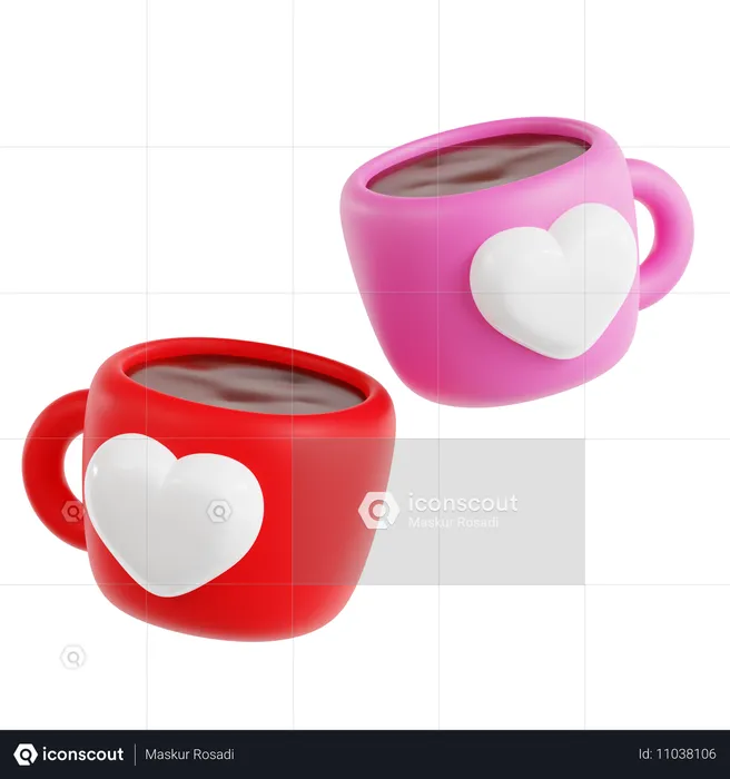 Boisson en couple  3D Icon