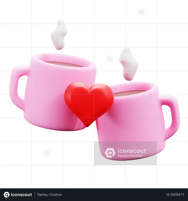 Boisson en couple  3D Icon