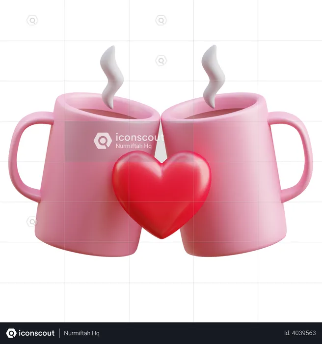 Couple Chocolate Drink  3D Icon