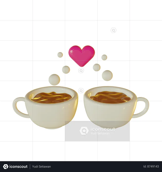 Couple Cup  3D Icon