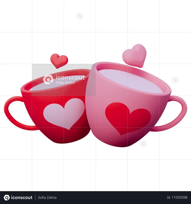 Couple Cups  3D Icon