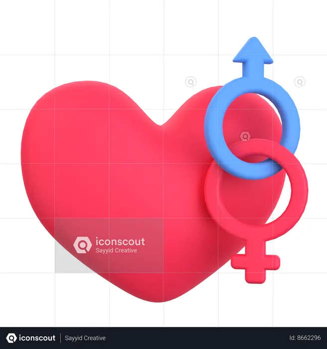 Couple In Love  3D Icon