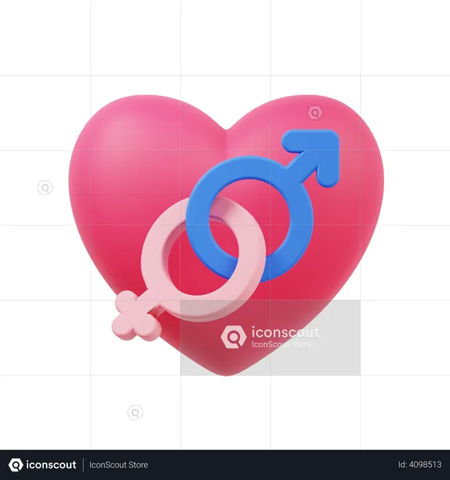 Couple in love  3D Icon