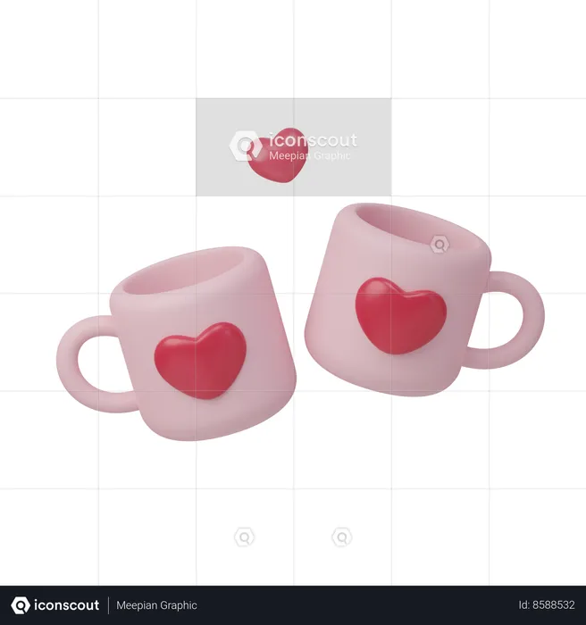 Couple Mug  3D Icon