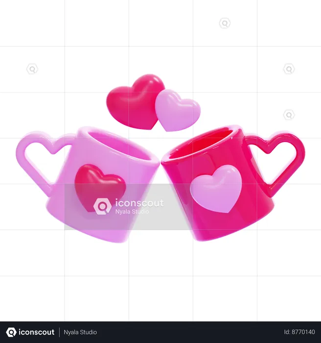 Couple Mug  3D Icon