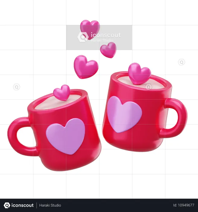 Couple Mug  3D Icon