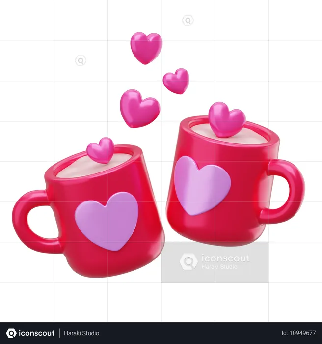 Couple Mug  3D Icon