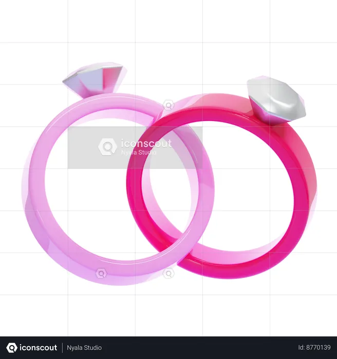 Couple Ring  3D Icon