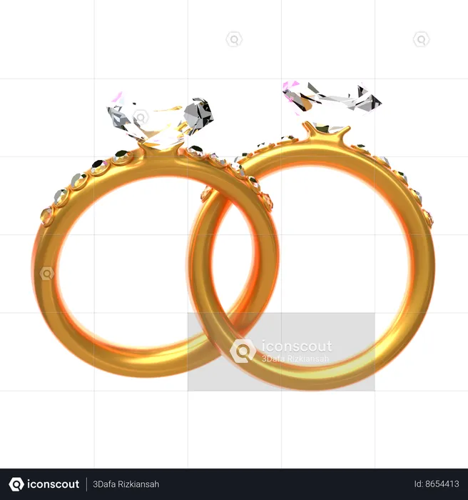 Couple Ring  3D Icon