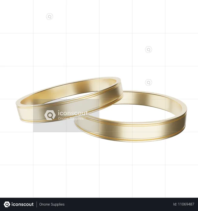 Couple Ring  3D Icon