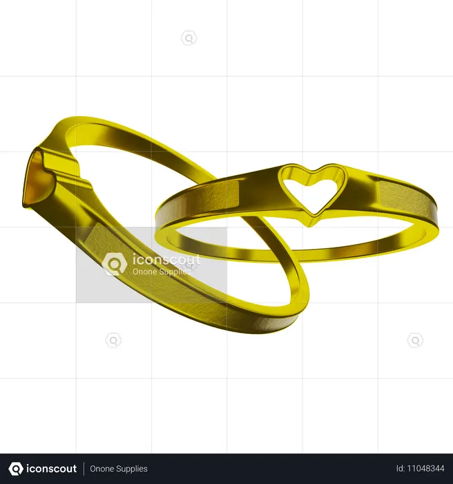Couple Ring  3D Icon