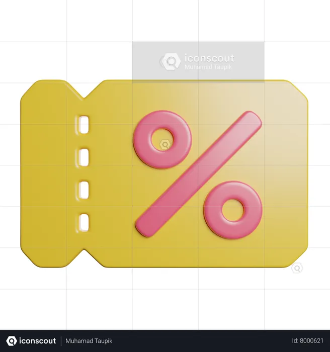 Coupon  3D Icon