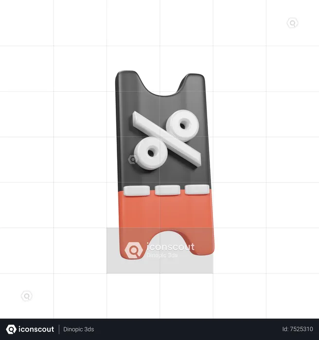 Coupon  3D Icon