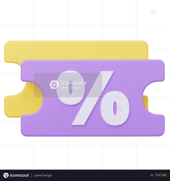 Coupon  3D Icon