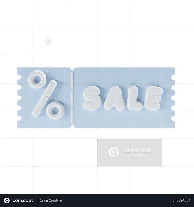 Coupon de réduction  3D Icon