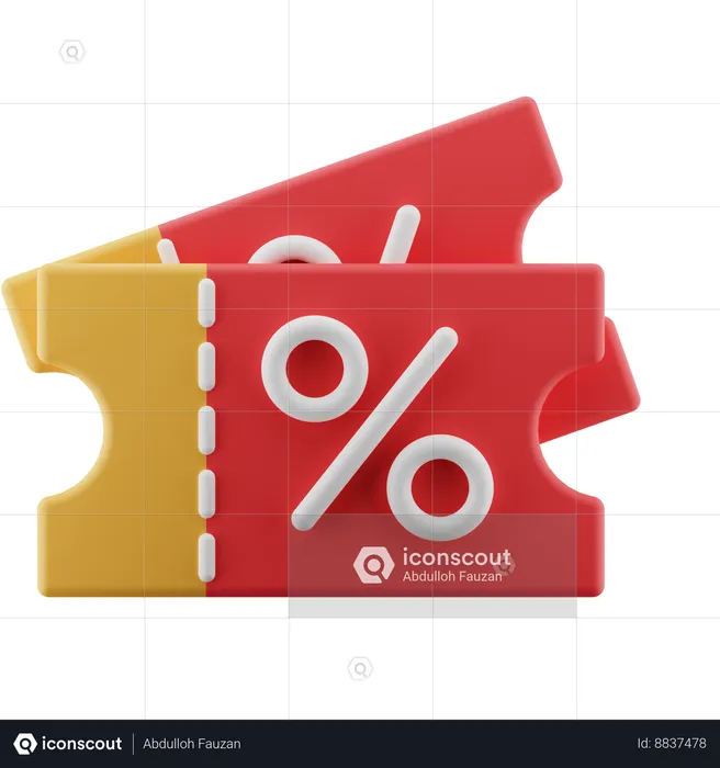 Coupon de réduction  3D Icon