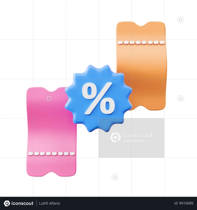 Coupon de réduction  3D Icon