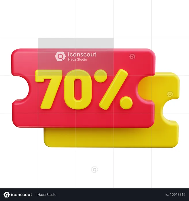 Coupon de réduction  3D Icon